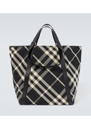Burberry Burberry Check leather-trimmed tote bag
