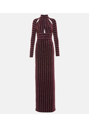 Rebecca Vallance Aisha striped cutout gown