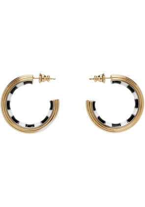 AMI Paris Gold Small Lineami Hoop Earrings