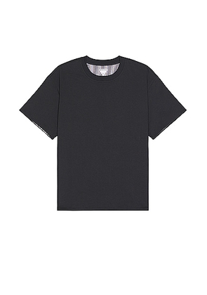 Bottega Veneta Double Layer T-Shirt in Shadow - Black. Size XL/1X (also in M).