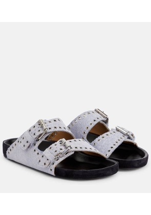 Isabel Marant Lennyo embellished denim sandals