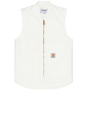 Carhartt WIP Classic Vest in Wax Ore - Ivory. Size M (also in S).