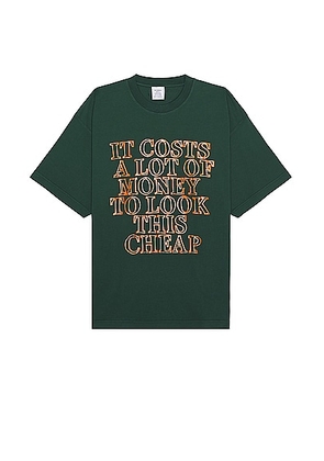 VETEMENTS Very Expensive T-shirt in Green - Green. Size M (also in S).