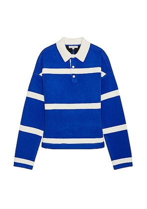 JW Anderson Structured Polo Top in Azure Blue - Blue. Size L (also in ).