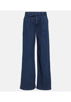 AG Jeans Asymmetric mid-rise wide jeans