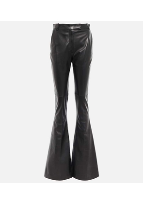 The Attico Leather flared pants