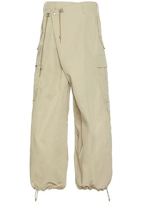 Junya Watanabe Oxford Cargo Pants in Beige - Beige. Size L (also in M).