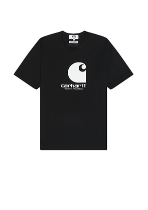 Junya Watanabe x Carhartt T-shirt in Black & White - Black. Size L (also in M, S).