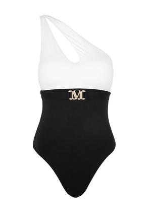 Max Mara Beachwear Carlotta One-shoulder Swimsuit - Black And White - Iiib (UK12 / M)