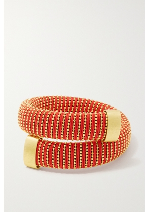 Carolina Bucci - Caro Gold-plated And Cotton Bracelet - Red - One size