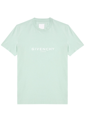 Givenchy Reverse Logo-print Cotton T-shirt - Green