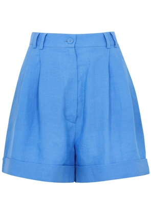 Casa Raki Clementina Linen Shorts - Light Blue - L (UK14 / L)