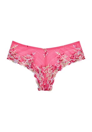Wacoal Embrace Floral-embroidered Lace Briefs - Pink