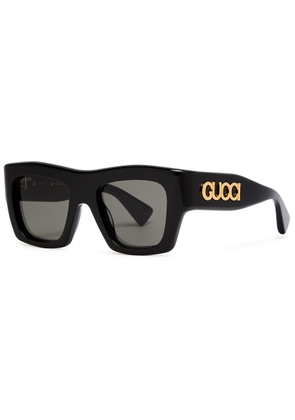 Gucci Oversized Square-frame Sunglasses - Black