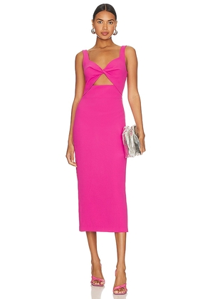 Bardot Maja Midi Dress in Pink. Size 2.