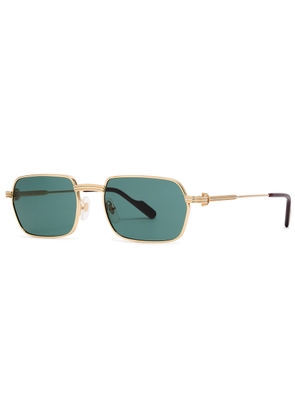 Cartier Rectangle-frame Sunglasses - Gold
