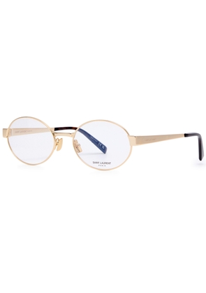 Saint Laurent Round-frame Optical Glasses - Gold
