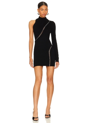 Camila Coelho Nellie Chain Laced Mini Dress in Black. Size S, XL, XS, XXS.