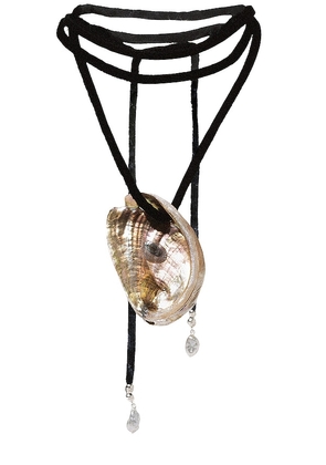 Child of Wild OkeanÃ³s Abalone Necklace in Black.