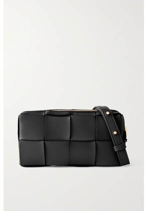 Bottega Veneta - Mini Cassette Intrecciato Leather Shoulder Bag - Black - One size