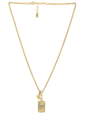 Elizabeth Cole Milani Necklace in Metallic Gold.