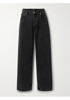 Jacquemus - Le De-nîmes Recycled High-rise Wide-leg Jeans - Black - 24,25,26,27,28,29,30,31,32