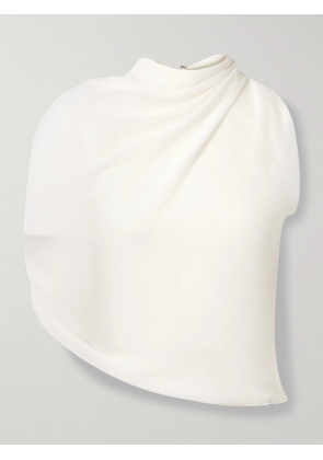 Jacquemus - Pablo One-sleeve Cutout Draped Crepe Top - White - FR32,FR34,FR36,FR38,FR40,FR42