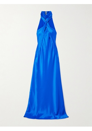Galvan - Portico Satin Halterneck Gown - Blue - FR34,FR36,FR38,FR40,FR42,FR44