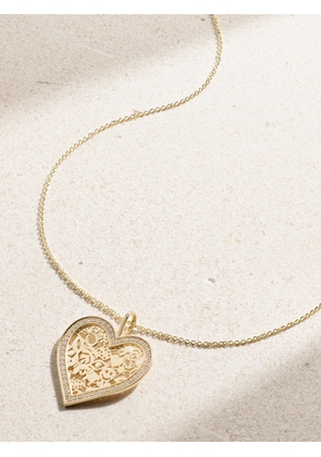 Sydney Evan - Icon Wallpaper Heart 14-karat Gold Diamond Necklace - One size