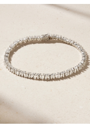 Suzanne Kalan - 18-karat White Gold Diamond Tennis Bracelet - One size