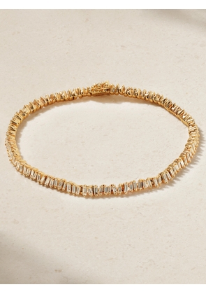 Suzanne Kalan - 18-karat Rose Gold Diamond Tennis Bracelet - One size