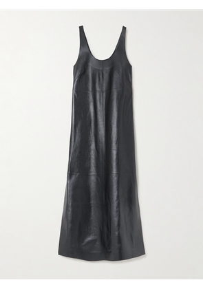 Gabriela Hearst - Ellson Leather Midi Dress - Black - x small,small,medium,large