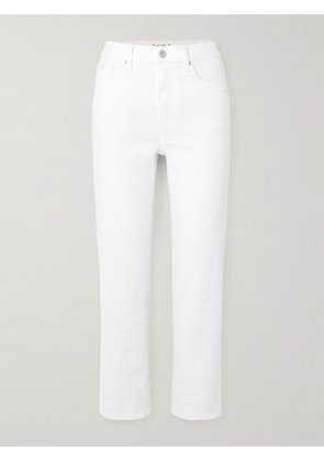 PAIGE - Sarah Cropped High-rise Straight-leg Jeans - White - 23,24,25,26,27,28,29,30,31,32