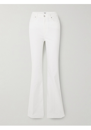 PAIGE - Charlie High-rise Flared Jeans - White - 23,24,25,26,27,28,29,30,31,32