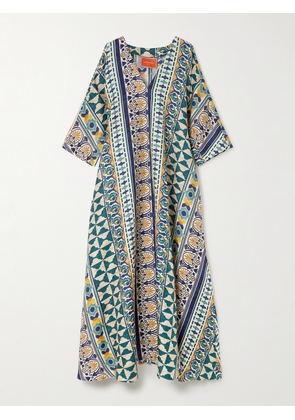 La DoubleJ - Printed Silk-twill Maxi Dress - Multi - xx small,x small,small,medium,large,x large,xx large