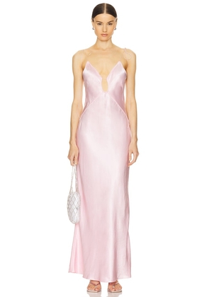 Anna October Terrin Maxi Dress in Pink. Size M, S, XL.