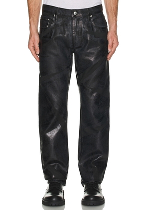 Helmut Lang Low Rise Straight Jean in Black. Size 36.