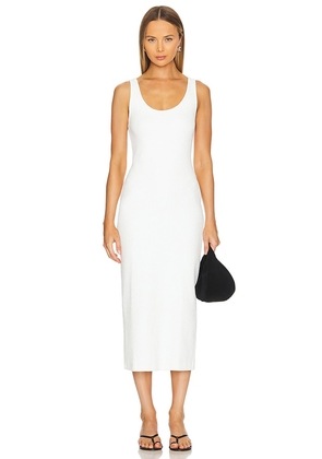 Enza Costa Textured Tank Dress in White. Size M, S, XL, XS.