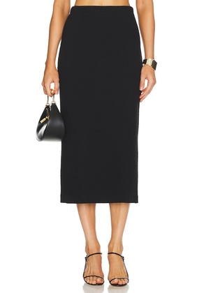 Enza Costa Textured Skirt in Black. Size M, S, XL, XS.