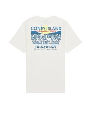 Coney Island Picnic Resort Tee in White. Size M, S.