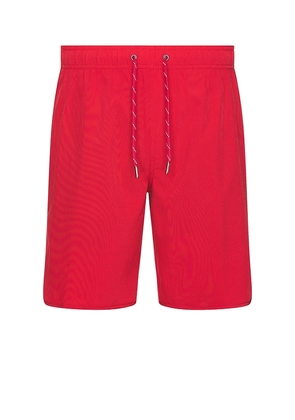 Fair Harbor The Anchor Swim Trunk in Red. Size M, S, XL.