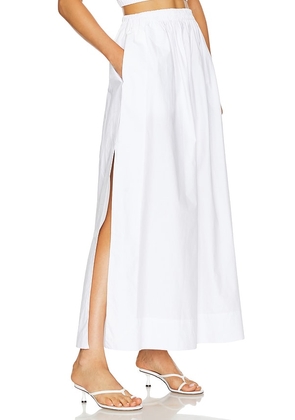 AEXAE Maxi Skirt in White. Size M, S.