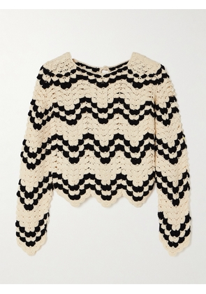 ESCVDO - Safi Scalloped Crocheted Cotton Top - White - x small,small,medium,large