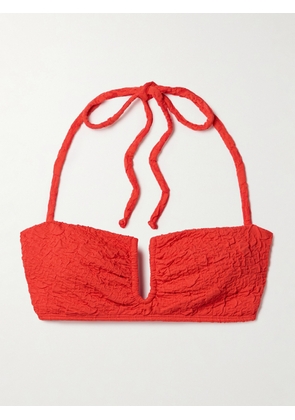 Mara Hoffman - Cruz Recycled-popcorn Bikini Top - Red - x small,small,medium,large,x large