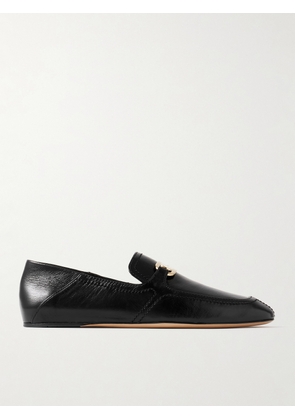 Ferragamo - Elaine Collapsible-heel Embellished Leather Loafers - Black - US6,US6.5,US7,US7.5,US8,US8.5,US9,US9.5,US10,US11