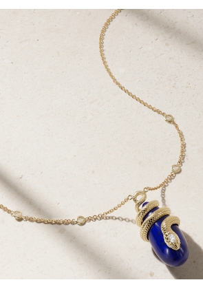Jacquie Aiche - 14-karat Gold, Diamond And Lapis Lazuli Necklace - Blue - One size