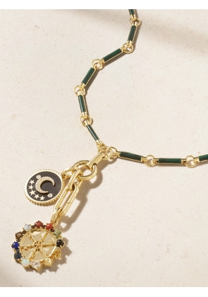 Foundrae - 18-karat Gold And Enamel Multi-stone Necklace - One size