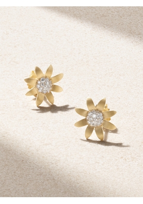 Irene Neuwirth - Golden Blossom 18-karat Yellow And White Gold Diamond Earrings - One size