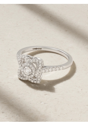 De Beers Jewellers - Enchanted Lotus 18-karat White Gold Diamond Ring - 54,56,52
