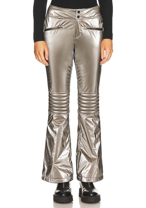 Perfect Moment Aurora Flare Race Pant in Metallic Silver. Size S, XS.